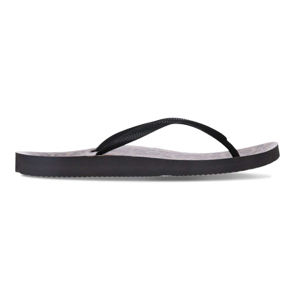 Venice Print Women's Toe Post Sandal - Black Leopard