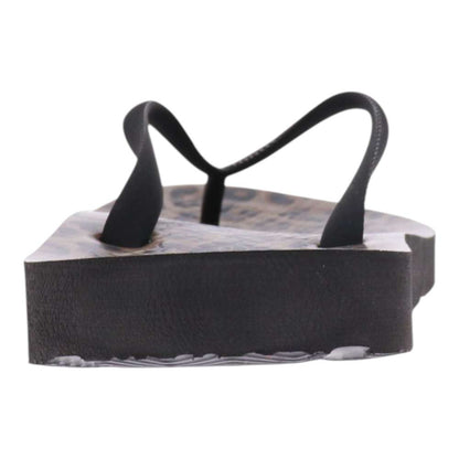 Venice Print Women's Toe Post Sandal - Black Leopard