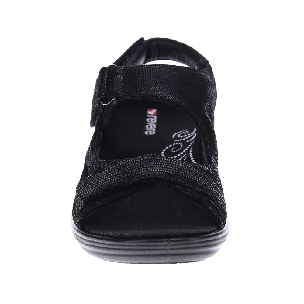 Astoria Sandal - Black Lizard