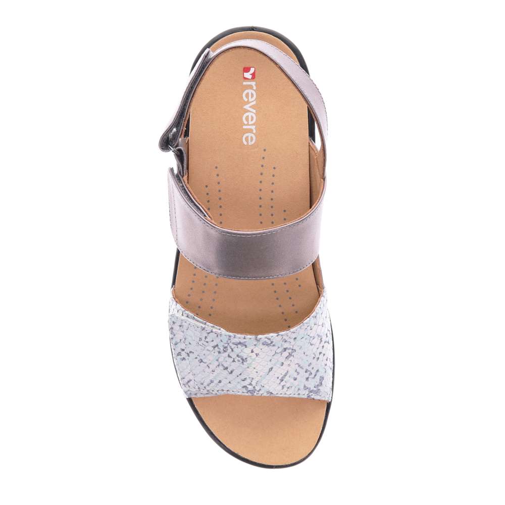 Como Adjustable Sandal - Teal Snake/Gunmetal