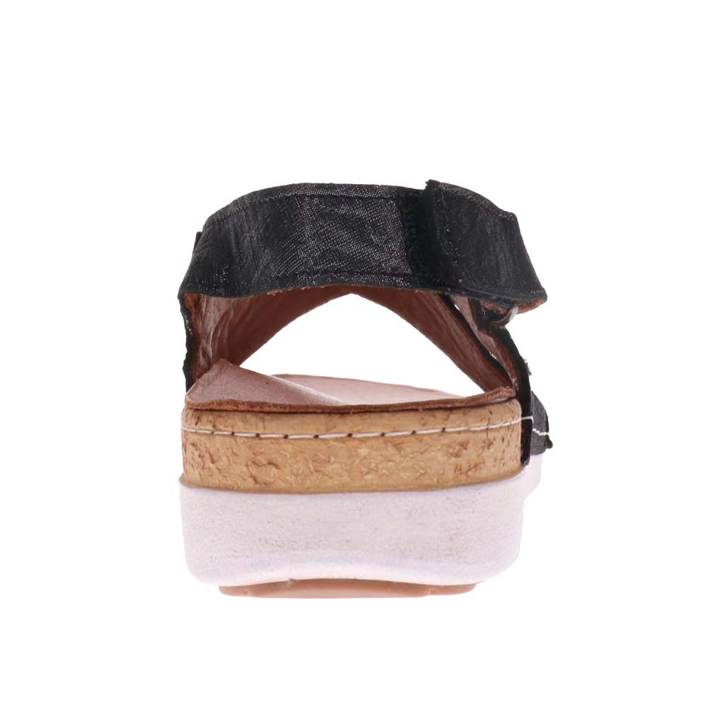 Cottesloe Sandal - Black Linen