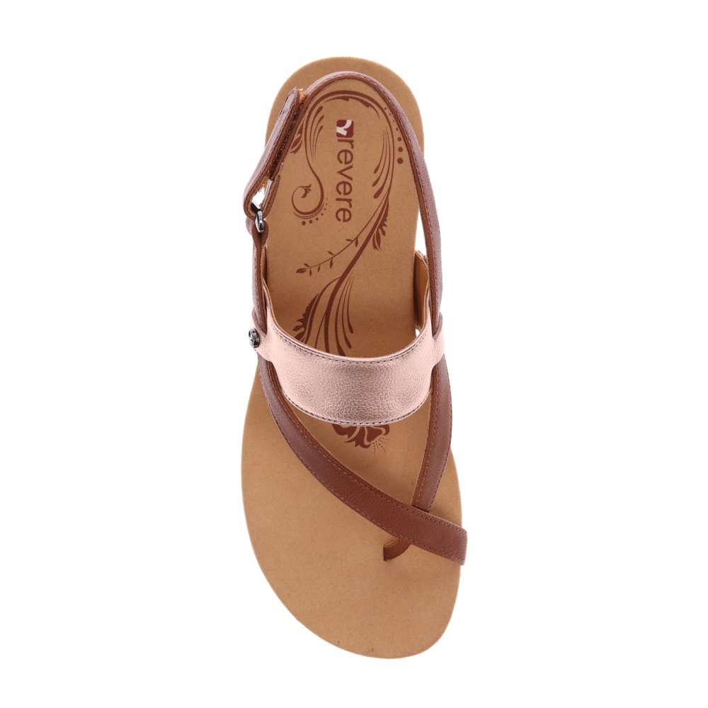 Honolulu Backstrap Wedge - Cognac/Rose