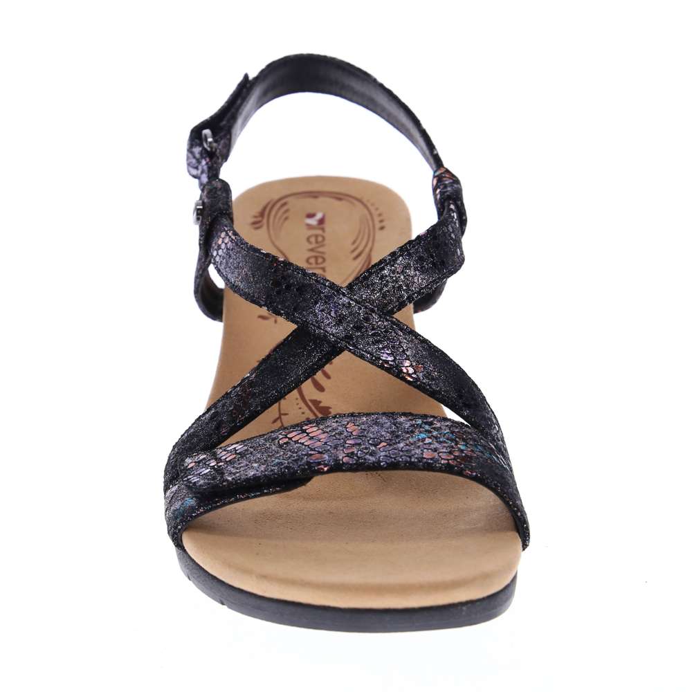 Luxor Wedge - Black Metallic Python