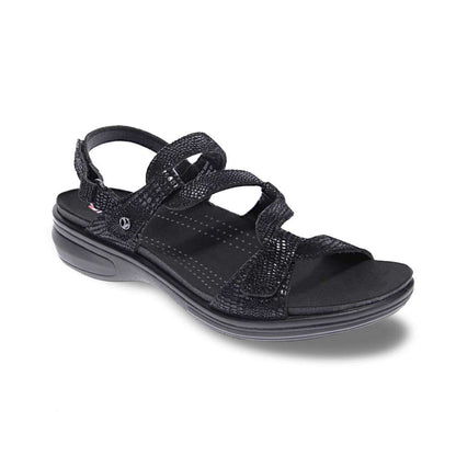 Miami Adjustable Sandal - Black Lizard
