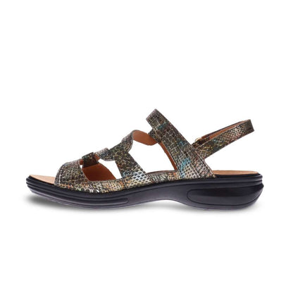 Miami Adjustable Sandal - Peacock Python
