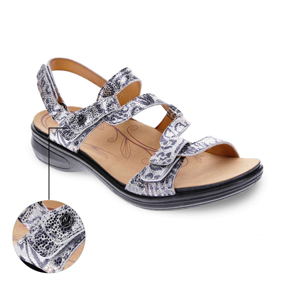 Miami Adjustable Sandal - Silver Safari