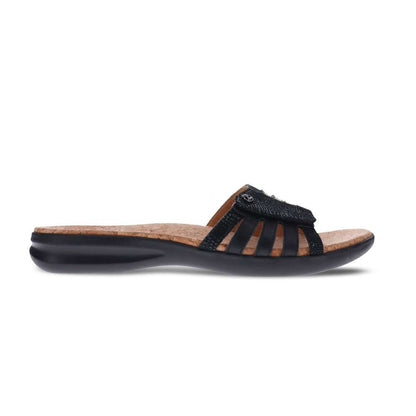 Peru Slide Sandal - Black Lizard