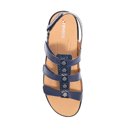 Toledo Backstrap Sandal - Navy Snake/Blue