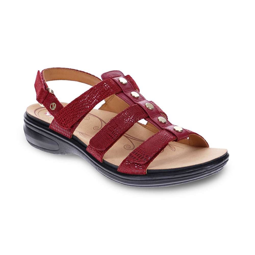 Toledo Backstrap Sandal - Cherry French/Lizard