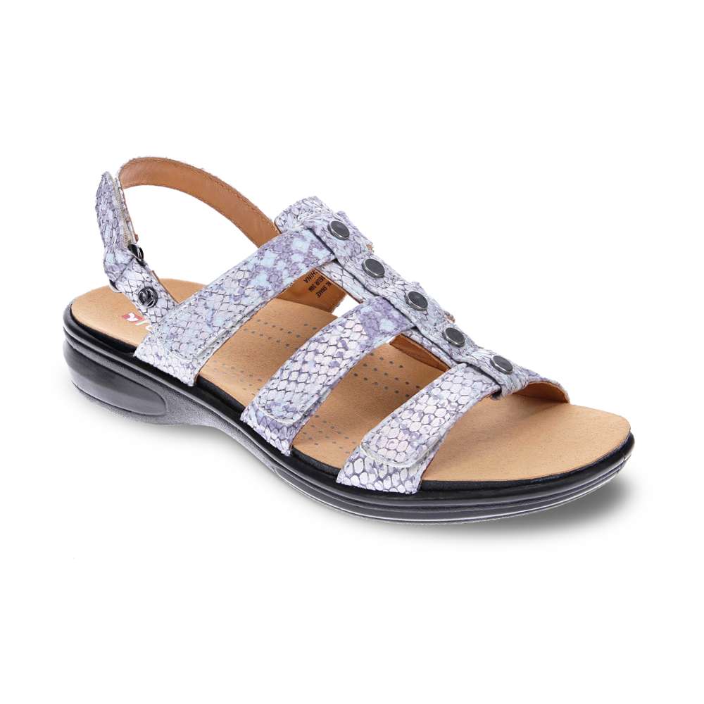 Toledo Backstrap Sandal - Teal Snake