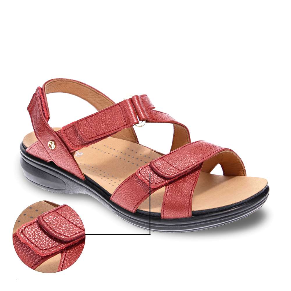 Zanzibar Adjustable Sandal - Ruby Metallic