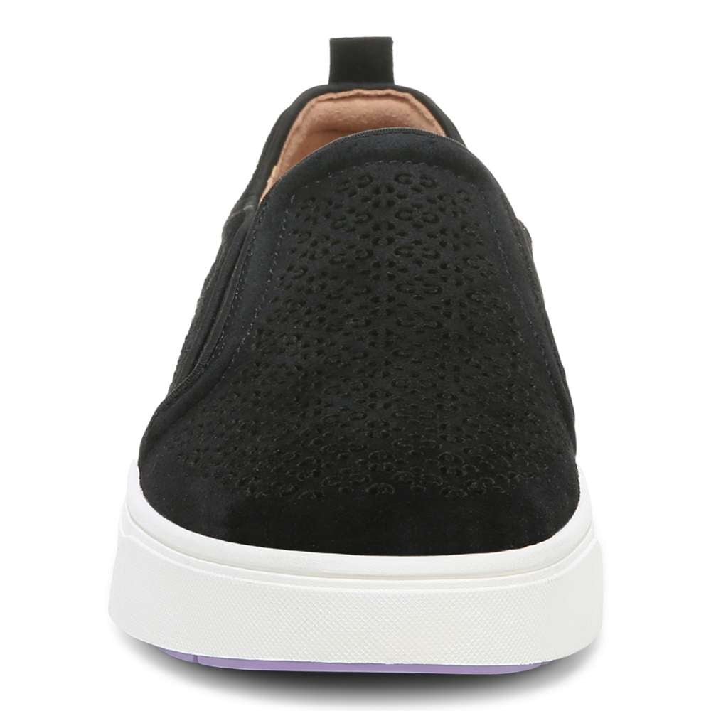 Kimmie Perf Slip-On Sneaker - Black Suede