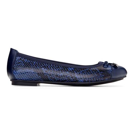 Minna Ballet Flat - Navy Snake