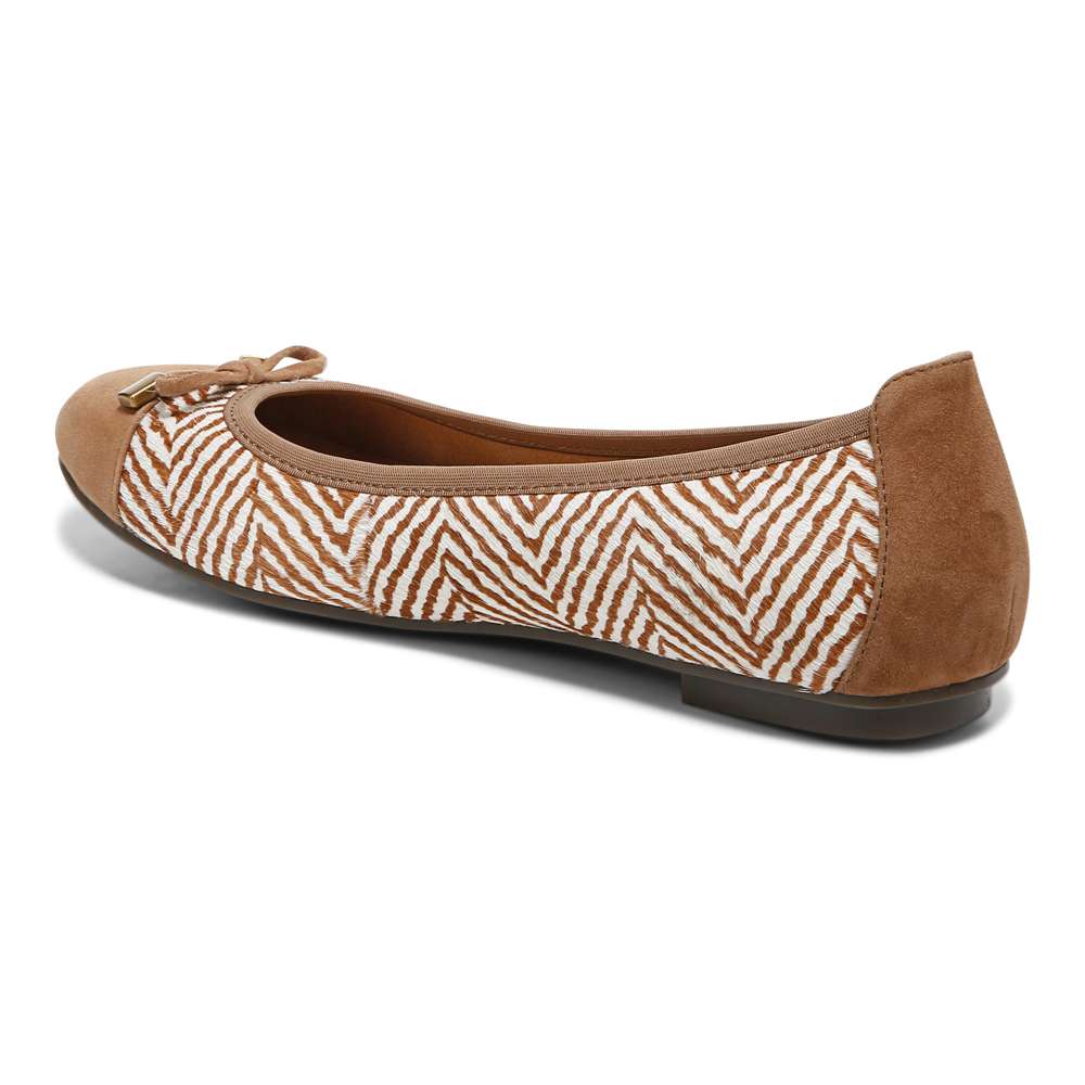 Minna Ballet Flat - Toffee/Cream