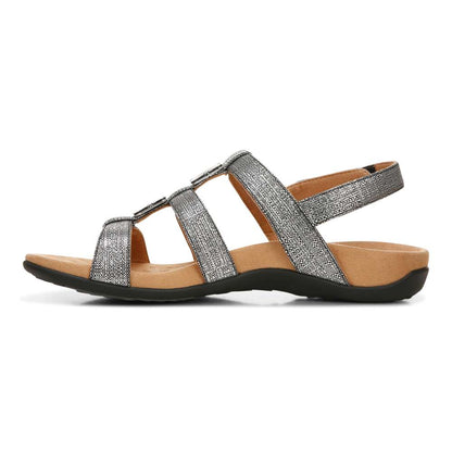 Amber Adjustable Sandal - Black Metallic