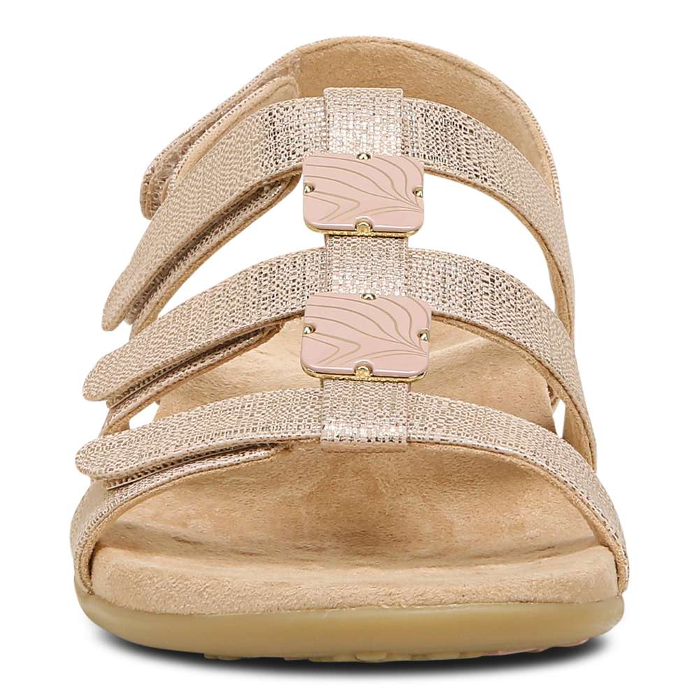 Amber Adjustable Sandal - Rose Gold Metallic