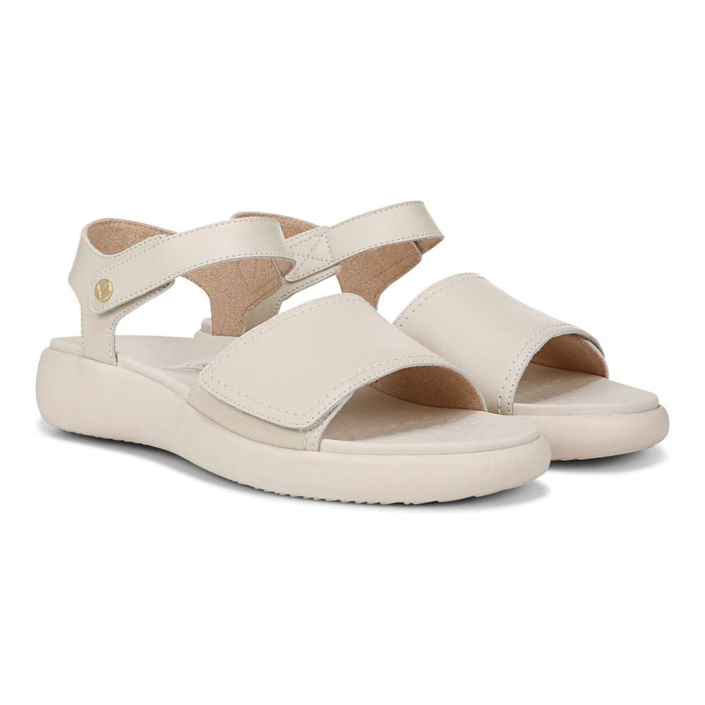 Awaken Recovery Sandal - Cream Leather