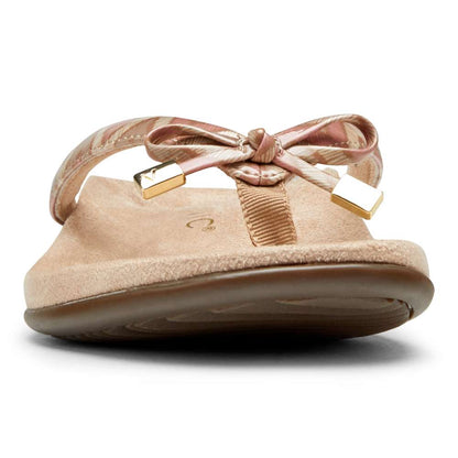 Bella Toe Post Sandal - Chevron Dusty Pink