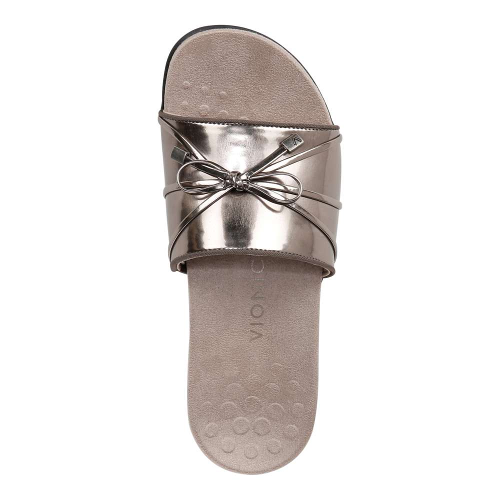 Bella Slide Sandal - Pewter