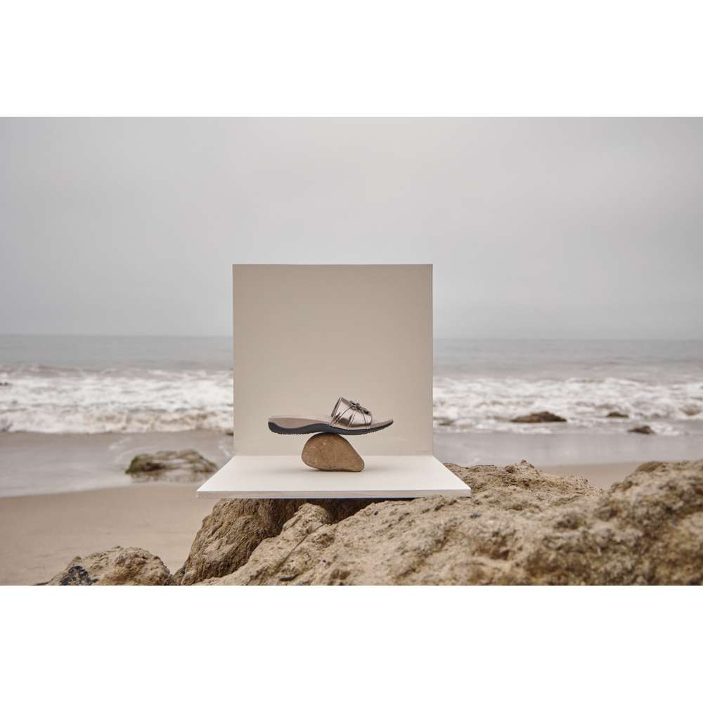 Bella Slide Sandal - Pewter