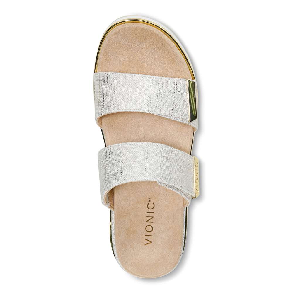 Brandie Flatform Slide Sandal - Marshmallow Linen