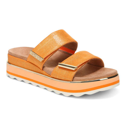 Brandie Flatform Slide Sandal - Marmalade Metallic