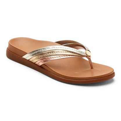 Catalina Toe Post Sandal - Mixed Metallic