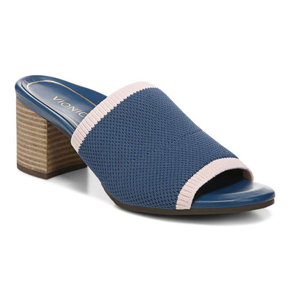 Fleur Heeled Sandal - Dark Blue