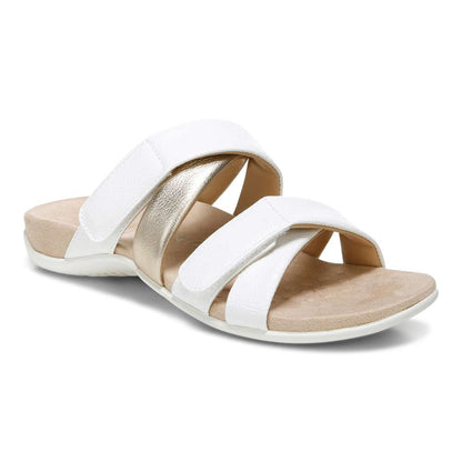 Hadlie Slide Sandal - White Patent