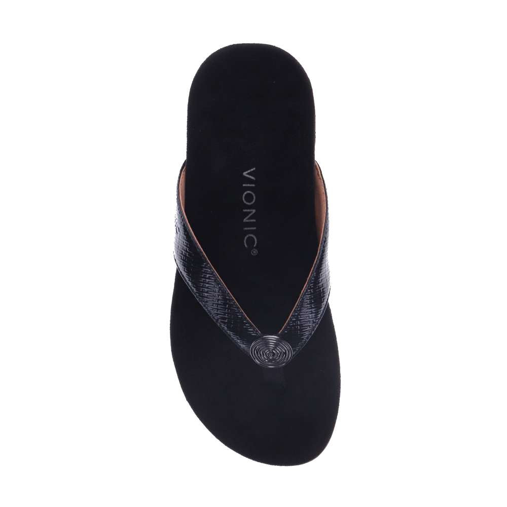 Hilda Toe Post Sandal - Black
