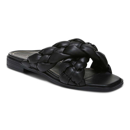 Kalina Slide Sandal - Black Nappa