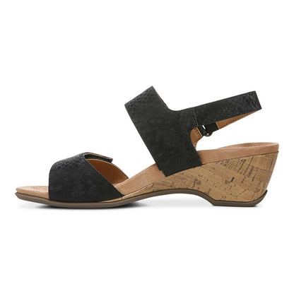 Kanya Wedge Sandal - Black