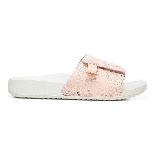 Keira Slide Sandal - Pale Blush Snake