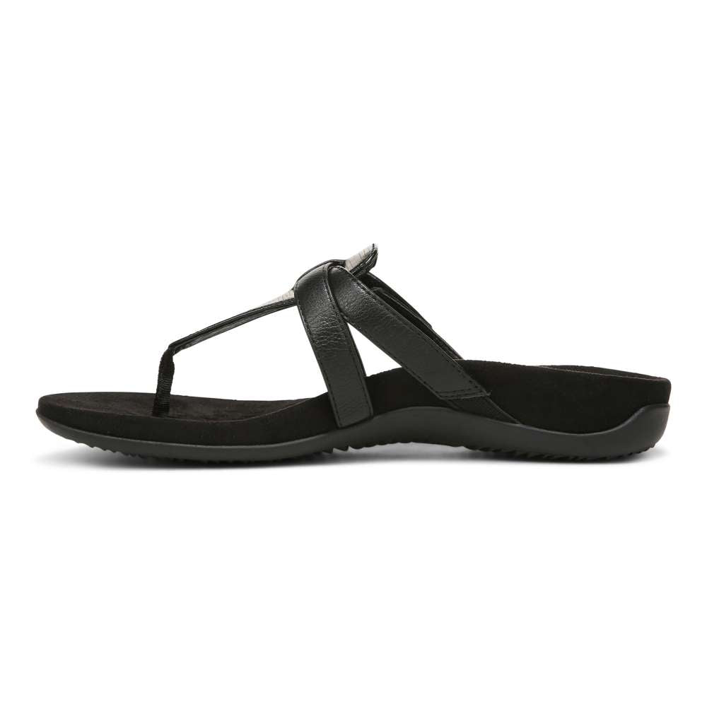Karley Toe Post Sandal - Black Wavy