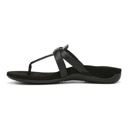 Karley Toe Post Sandal - Black Wavy