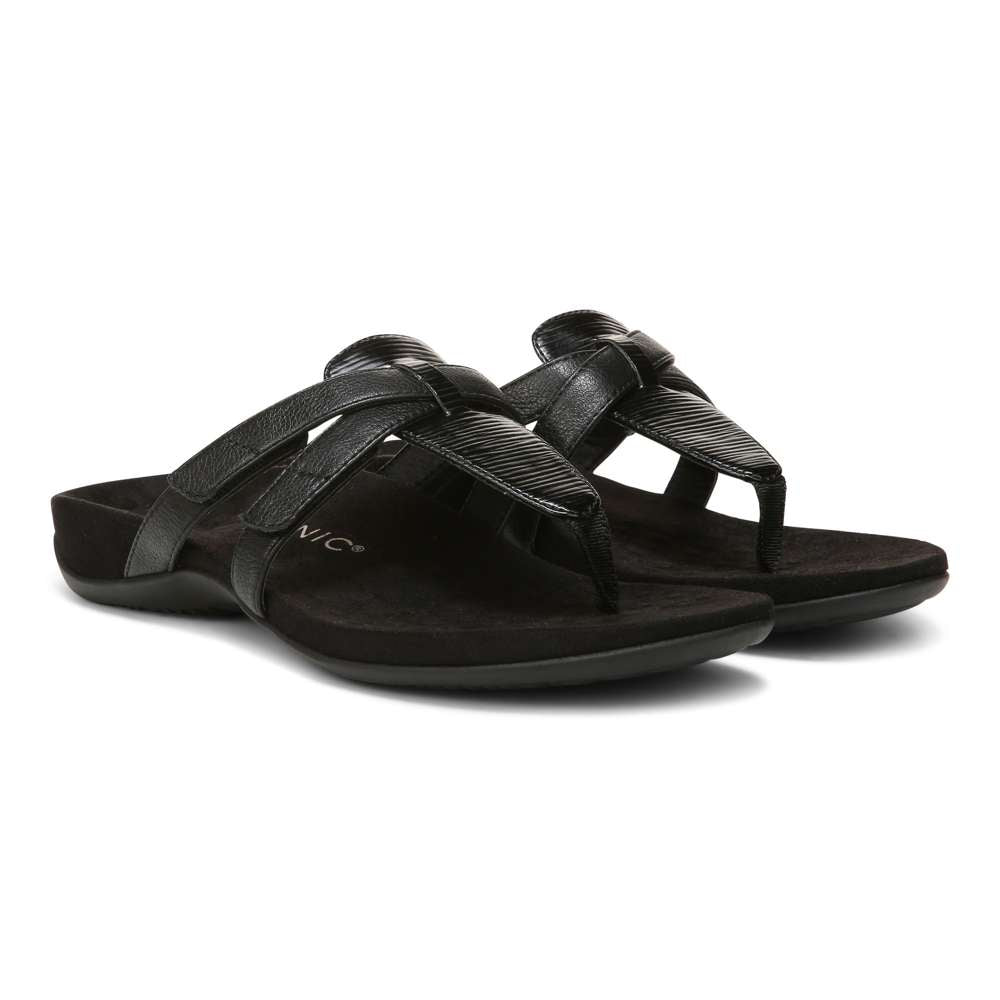 Karley Toe Post Sandal - Black Wavy