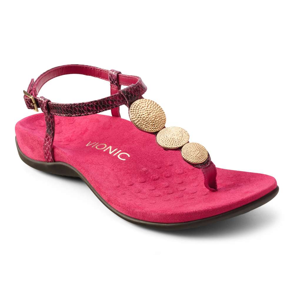 Lizbeth Sandal - Raspberry Snake