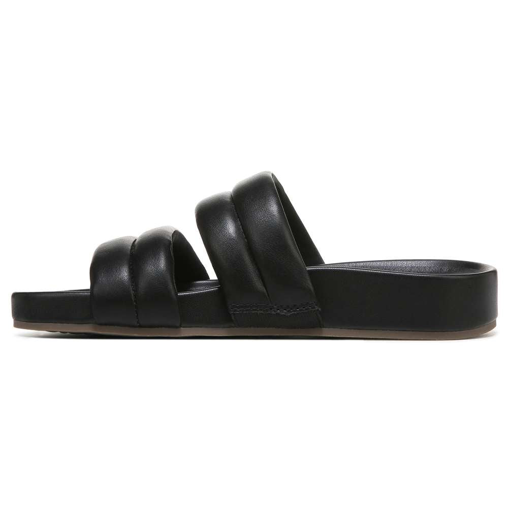 Mayla Slide Sandal - Black Nappa