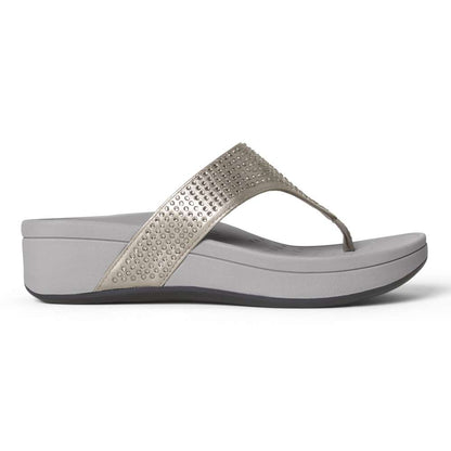 Naples Platform Sandal - Pewter