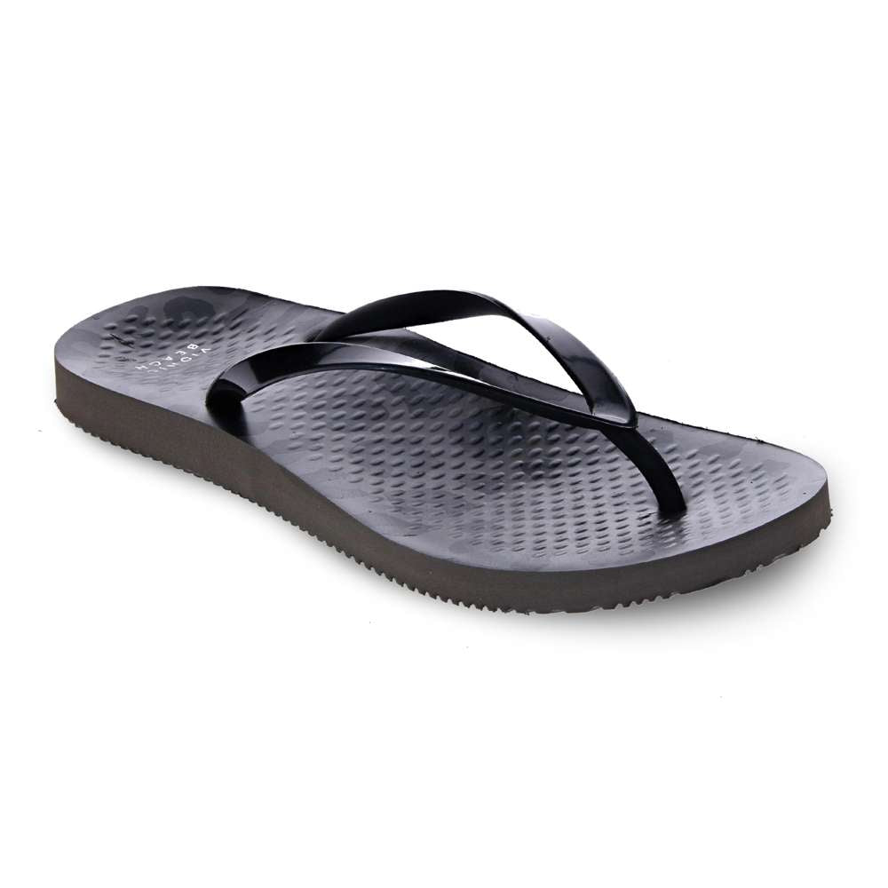 Noosa Print Toe Post Sandal - Leopard Black