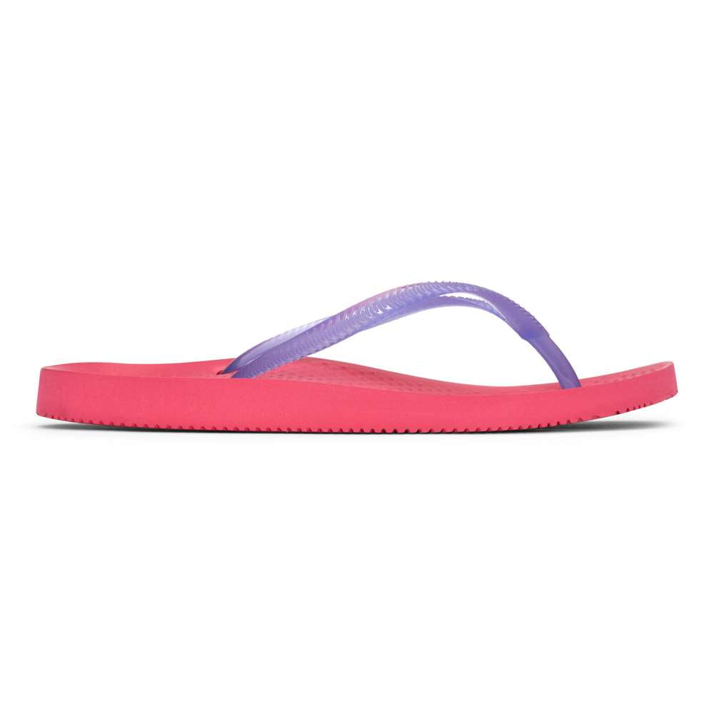 Noosa Print Toe Post Sandal - Pink/Purple