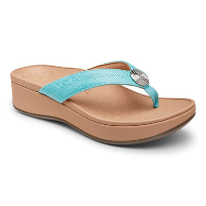 Pilar Platform Sandal - Teal
