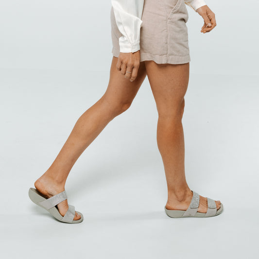 Lifestyle image for Avoca Slide Sandal - Silver