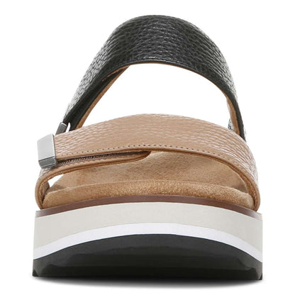 Brandie Flatform Slide - Black/Tan