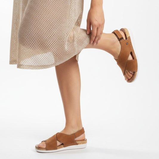 Lifestyle image for Cottesloe Slingback Sandal - Caramel