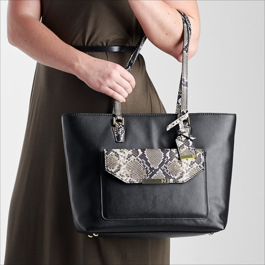 Lifestyle image for Dylana Tote Bag - Black Snake