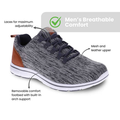 Hudson Lace-Up Sneaker - Grey Marle
