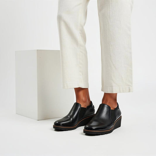 Lifestyle image for Mykonos Wedge Loafer - Black