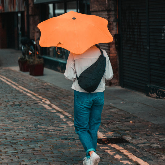 Lifestyle image for Textured Nylon Backpack - Black