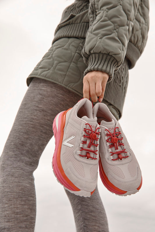 Lifestyle image for Walk Max Lace Up Sneaker - Magenta